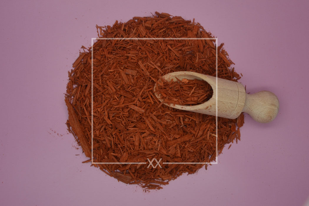 Pterocarpus soyauxii Taub Redwood geschreddert